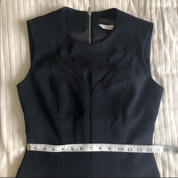 Louis Vuitton Uniform Fit and Flare Navy Dress - Picture 9 of 10